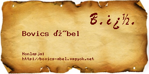 Bovics Ábel névjegykártya